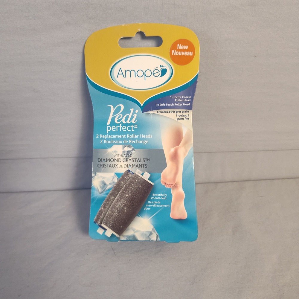 Amope Pedi Perfect Replacement Roller Heads Extra Coarse Soft Touch 2 Count